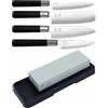 KAI Wasabi Black Set 4 coltelli + pietra affilatrice
