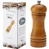 ZMDMAH Mini macina pepe e sale per legno, macinino regolabile in ceramica, piccolo macinino manuale per spezie fresche