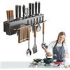 Generico Rastrelliera Da Parete Per Utensili Da Cucina - Portaoggetti Senza Foratura Da 534 G, Barra Organizer Per Bacchette, Barra Per Appendere Coltelli, sistemas Di Ganci Durevole, Design salvaspazios