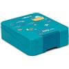 schmatzfatz Easy Snack Box per bambini - Contenitore bento con divisori rimovibili per 4 scomparti, a tenuta stagna, senza BPA e lavabile in lavastoviglie, per la scuola e l'asilo
