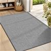 LEKEEPGO Zerbino 60 x 90 cm, Zerbino Ingresso Interno Antiscivolo, Tappeto Ingresso Interno Lavabile Assorbenti a Basso Profilo Tappetino Entrata per Casa Porta, Corridoio, Camera da Letto, Grigio