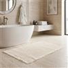 IL BOTTEGONE Tappeto Bagno Waffle, Crema, 60x120 cm | Antiscivolo, Super assorbente, Lavabile in lavatrice, Per bagno, doccia, vasca o tappetino WC