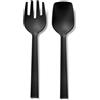 BLIMPLUS Blim Plus - Posate Paestum Insalata Carbon Black - Set 2 Pezzi Polipropilene Leggere Lavabili - Made in Italy