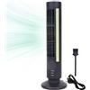 Vuggdt Ventilatore da terra senza pale, a basso rumore, ventilatore elettrico a torre | Ventola di raffreddamento silenziosa a risparmio energetico | Ventilatore da pavimento portatile a 2 velocità