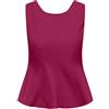Only S/L U-Neck Wvn Onlmartina-Top con Scollo a U Peplum, Sangria, S Donna