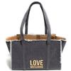 Love Moschino Borsa a spalla Donna, Denim, Taglia unica
