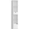 HOMCOM Libreria a 6 livelli, regolabile su 3 posizioni, con cassetto, anta, ripiano regolabile, espositore, pannello truciolare, bianco | Aosom Italy