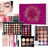 Generico Kit Di Trucco | Palette Per Ombretti, Rossetto E Pennelli Per Il Viso | Set Di Lucidalabbra | Per Ragazze Adolescenti Principianti Compleanno Natale Moglie Festa Della Mamma Casa Salone