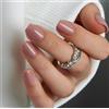 Bryxora Unghie Press On, 24 Pezzi Corte Quadrate Nude, Set Completo di Unghie Finte con Accessori per Manicure