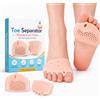 Pnrskter Separatore Dita Piede in Gel 4 Pezzi, Distanziatore Dita Piedi con Cuscinetti Metatarsali Donna, Ammortizzazione Avampiede, Riduce Pressione e Attrito (Nudo)
