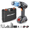 SEALIGHT Aspirabriciole Senza Fili, 35000Pa 9-in-1 Aspirapolvere Auto Cordless con 2 Batterie Ricaricabili, Motore Brushless, Mini Aspirabriciole Senza Fili Potente per Auto Casa