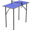 JOOLA Tavolo da ping pong JOOLA MINI con rete da ping pong, pieghevole, piccolo, 90 cm x 45 cm x 76 cm, blu