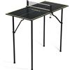 JOOLA Tavolo da ping pong JOOLA MINI con rete da ping pong, pieghevole, piccolo, 90 cm x 45 cm x 76 cm, grigio