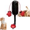 Aufquwk Giocattolo interattivo per gatti con sacco da boxe, sacco da boxe con guanti, giocattolo per alleviare la noia nei gatti, per stimolazione mentale e gatti attivi al chiuso