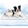 ZoneYan Tappetino Rinfrescante Per Cani, Tappetino Refrigerante Gatti, Tappetino Refrigerante Cani, Prodotti Animali Domestici, Cuccia Refrigerante Lavabile, Non Tossico, Grigio, L