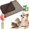 GXHNB Tapis Rafraichissant Chien Soie GlacéE, SelbstküHlende KüHldecke mit KüHlendem Effekt für Haustiere Im Sommer, Aus KüHlgewebe Wendbar, SelbstküHlend KüHlbett für Zu Hause, Reise (Marrone,50*40cm)