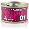 Generico Natural Code Umido Cane Numero 01 gusto Agnello e Patate, alimento completo in sfilaccetti per cani adulti di tutte le taglie e razze in lattina | 12 scatolette da 90 grammi l'una, 12x90gr.