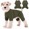 Hjumarayan Pigiama per cani sottile e leggero per cani, tuta intima per casa, tuta estiva per cani, tuta estiva traspirante per cani, protezione per peli, pigiama e casa, verde militare, L