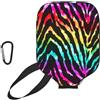 InOmak Zebra Arcobaleno Colorata, Custodia Sportiva per Racchetta da Pickleball; Compatibile con Tutte Le Forme e Dimensioni di Racchetta.