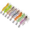 Generic XILILHC Gamberetti Luminosi 3D con Esca da Pesca 8 Pezzi