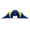 HGKMBRY Tenda da campeggio a 3 camere, 9 persone, blu e giallo