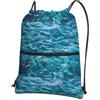 YYHHAOFA Bellissimo zaino con stampa di superficie marina con coulisse e cerniera, borsa da viaggio impermeabile con tasca frontale e organizer interno