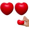Yestree Palla antistress a forma di cuore, 2 pezzi, 7 x 6,5 cm