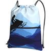 HJFCZH Snowmobile Prints Zaino con cerniera e coulisse, ultra resistente, impermeabile, per viaggi e sport, custodia leggera e pieghevole