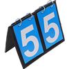 Yosoo Health Gear Tabellone Segnapunti Portatile da Tavolo, Grande Segnapunti Digitale a Fogli Mobili, Carta PU e Membrana, Display Numerico Trasparente, Design Leggero, per Basket Calcio Pallavolo