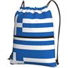 YYHHAOFA Zaino con stampa bandiera greca con coulisse e cerniera, borsa da viaggio impermeabile con tasca frontale e organizer interno