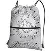 HJFCZH Music Note Wall Prints - Zaino con cerniera e coulisse, ultra resistente, impermeabile, per viaggi e sport, leggero e pieghevole