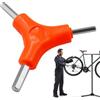 Generic Chiave esagonale a forma di Y per bicicletta, strumento a brugola triangolare, chiave a tre vie in acciaio, strumento di fissaggio di varie dimensioni, chiave di riparazione meccanica, dispositivo di