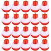 NIYANGLE 20 Pezzi Galleggiante Sfera in Plastica ABS per Pesca in Mare, Float Ball Rosso, Accessorio Conveniente per Esche, per Amanti della Pesca