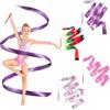 CAMETNG 4 fasce da ginnastica con asta, 200 cm, per ginnastica ritmica, in colori da sogno, per ginnastica artistica, danza per bambini, spettacolo di talenti