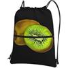YYHHAOFA Kiwi Prints, zaino con coulisse e cerniera, leggero, impermeabile, con tasca frontale, per viaggi, sport e yoga