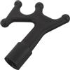 TOYANDONA Gancio Telescopico e Presa Sicura Meccanismo di Bloccaggio Rapido in Nylon Nero per Barche e Kayak per Ormeggio Marino e Docking Barche
