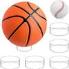 INHEMING 5 Pezzi Espositore per Pallone da Calcio in Acrilico, Supporto da Palla,Piedistallo di Palla,Espositori per Pallacanestro Pallone da Rugby Baseball e Calcio(Trasparente)