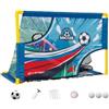 Amagogo Children Sports Bersaglio Allenamento Calcio Rete Porta Gioco Centro Sportivo in PVC Compatto con Apertura Multipla per Pallone E Palla Adatto Gioco Famiglia