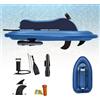 Durablesta Barca Gonfiabile Motorizzata 500W, Jet Ski Elettrico per Adulti Pesca Campeggio, Gommone da Spiaggia in PVC Robusto Resistente alle Forature, Kit Propulsion Vite per Paddle Canotto