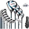 PGM G300 - Set completo di mazze da golf da uomo, driver in titanio #1, ibrido con polarizzazione del disegno, set di ferro ad alta resistenza, putter ad alto perdono, con borsa di supporto (mancini