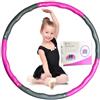 LETAO Cerchio fitness per bambini dai 3 agli 8 anni | Cerchio fitness per bambini, colore rosa grigio, smontabile, con istruzioni elettroniche incluse