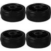 ABOOFAN 4 Pezzi Ruota in Plastica Nera per Attrezzi Sportivi Casa, Rullo Fitness in Pp e Pa, Rotella Resistente per Cyclette e Tapis da Corsa, per Palestra Domestica