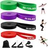 Druuzyl Bande Elastici Fitness 4 Livelli di Resistenza | Set con Ancoraggio Porta, Maniglie e Cover Protettiva | Elastici per Stretching, Yoga e Allenamento Forza | Materiale Latex Resistente