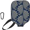InOmak Pavone Art Déco Blu e Oro, Custodia Sportiva per Racchetta da Pickleball; Compatibile con Tutte Le Forme e Dimensioni di Racchetta.