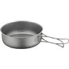 Generic Padella da campeggio, in titanio, antiaderente, portatile, da campeggio, per uso all'aperto, attrezzatura per stufa, escursionismo, pesca, caccia, viaggi, viaggi su strada, camper
