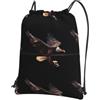 HJFCZH Eagle Prints, zaino con coulisse e cerniera, borsa da palestra ultra resistente, impermeabile, per viaggi e sport, custodia leggera e pieghevole