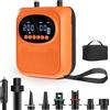 Mojimdo Pompa Elettrica Per SUP, Pompa Ad Aria Ricaricabile Da 20PSI, Alimentazione Di Emergenza E Luce Di Emergenza, Autospegnimento, 12V DC E Type-C, Con 6 Ugelli Per Stand Up Paddle Boards