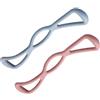 OATIPHO 2 Pezzi Fasce Elastiche Yoga Elastico 8 Figure per Allenamento a Casa in Tpe Comode sulla Pelle Portatili per Fitness e Stretching Muscolare