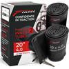 Fincci Fat Bike Camera dAria 20 x 4.0 Pollici - Coppia Bici Cameras d Aria 100-406 con 48mm Presta Valvola per Fat & Mountain & Pieghevole Elettrica Bicicletta, City bike - Confezione da 2 accessori