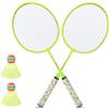 Cryfokt Set di Racchette da Badminton per Bambini con 2 Palline Colori Fluorescenti per Giochi di Sport All'aria Aperta Giocattoli Educativi per Bambini Ragazzi Ragazze